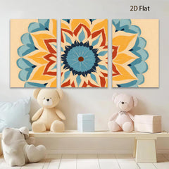 2D flat 1pc vibrant floral bloom wall art modern farmhouse decor living room bedroom kitchen gallery wrapped canvas prints botanical accent statement piece cozy home refresh