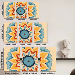 2D flat 1pc vibrant floral bloom wall art modern farmhouse decor living room bedroom kitchen gallery wrapped canvas prints botanical accent statement piece cozy home refresh