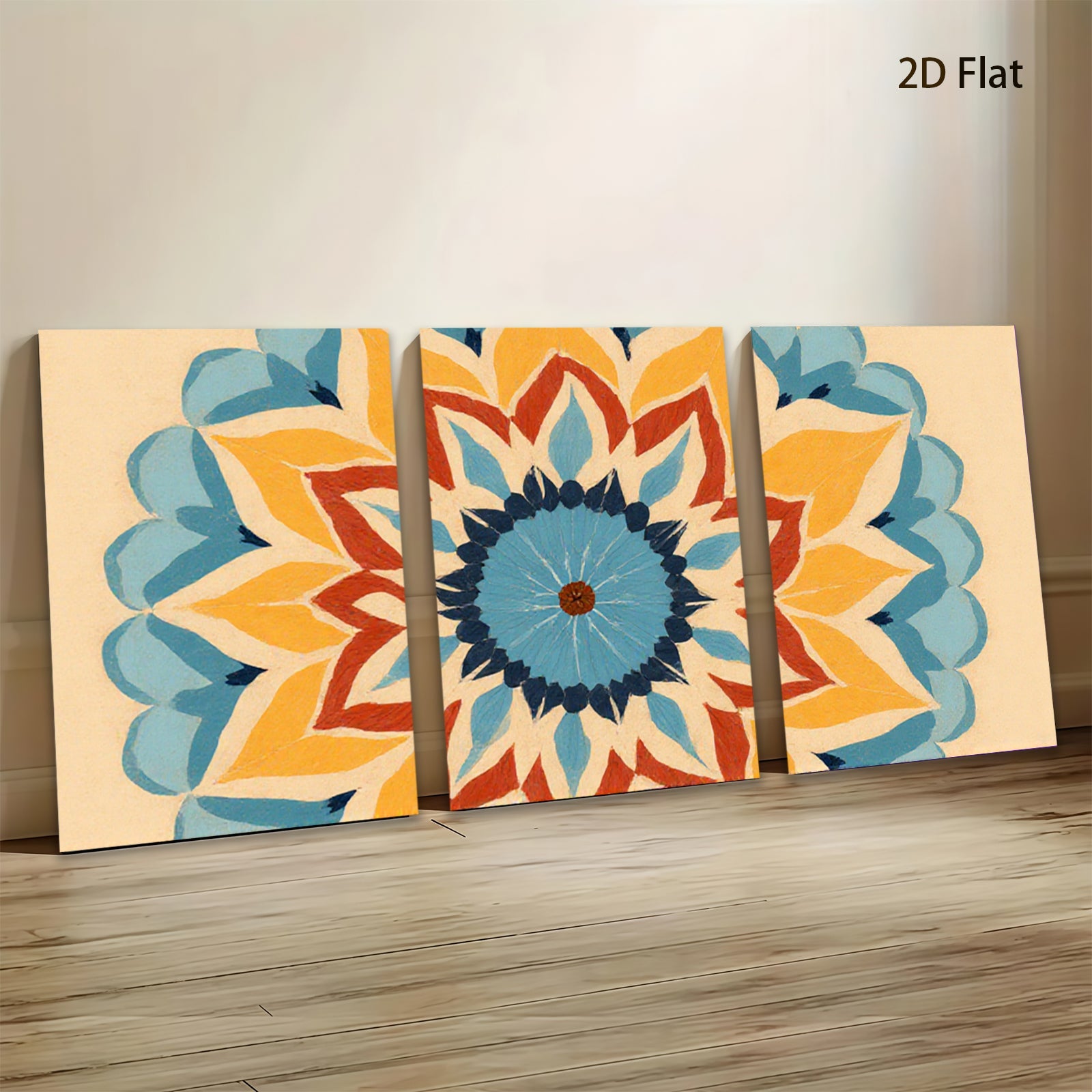 2D flat 1pc vibrant floral bloom wall art modern farmhouse decor living room bedroom kitchen gallery wrapped canvas prints botanical accent statement piece cozy home refresh