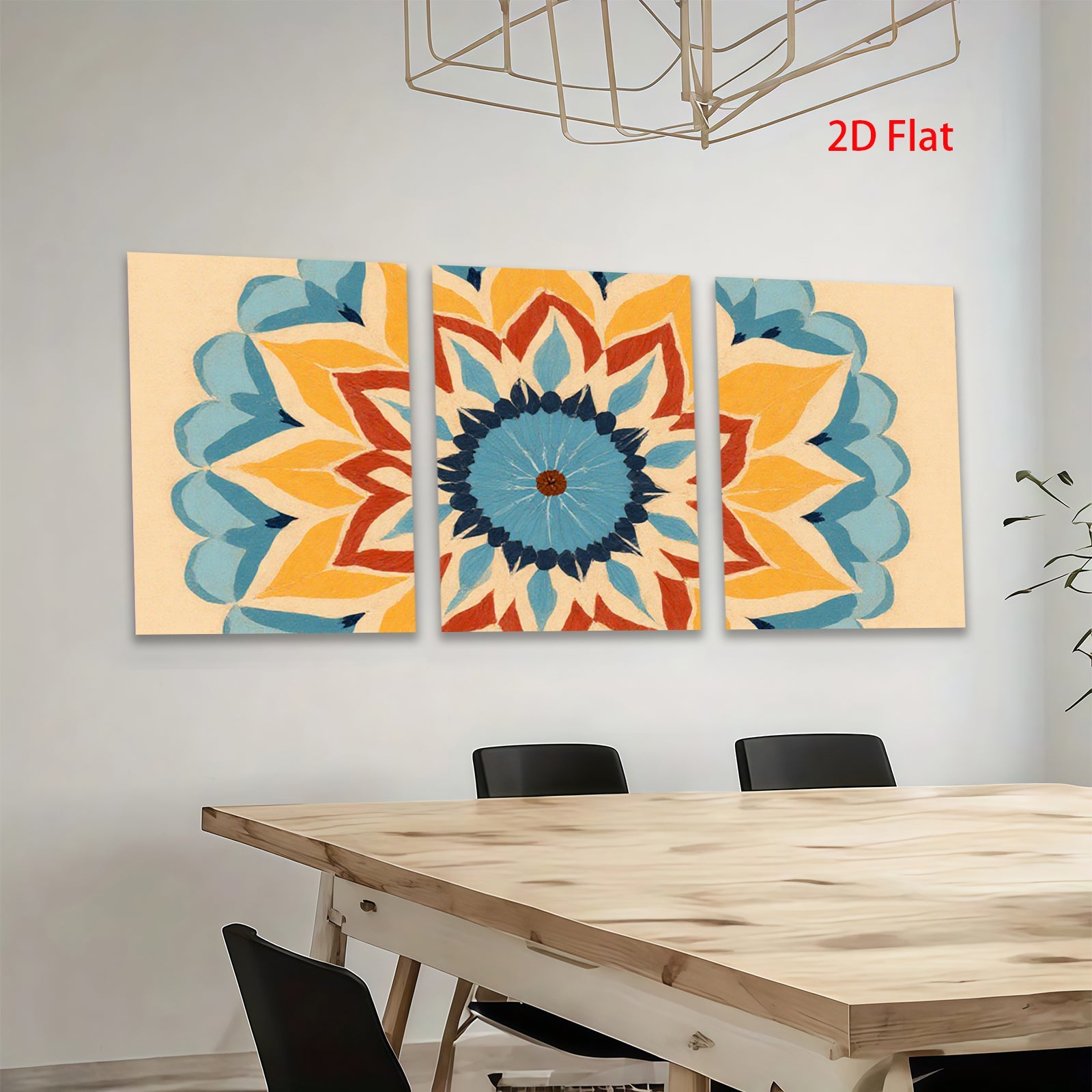 2D flat 1pc vibrant floral bloom wall art modern farmhouse decor living room bedroom kitchen gallery wrapped canvas prints botanical accent statement piece cozy home refresh