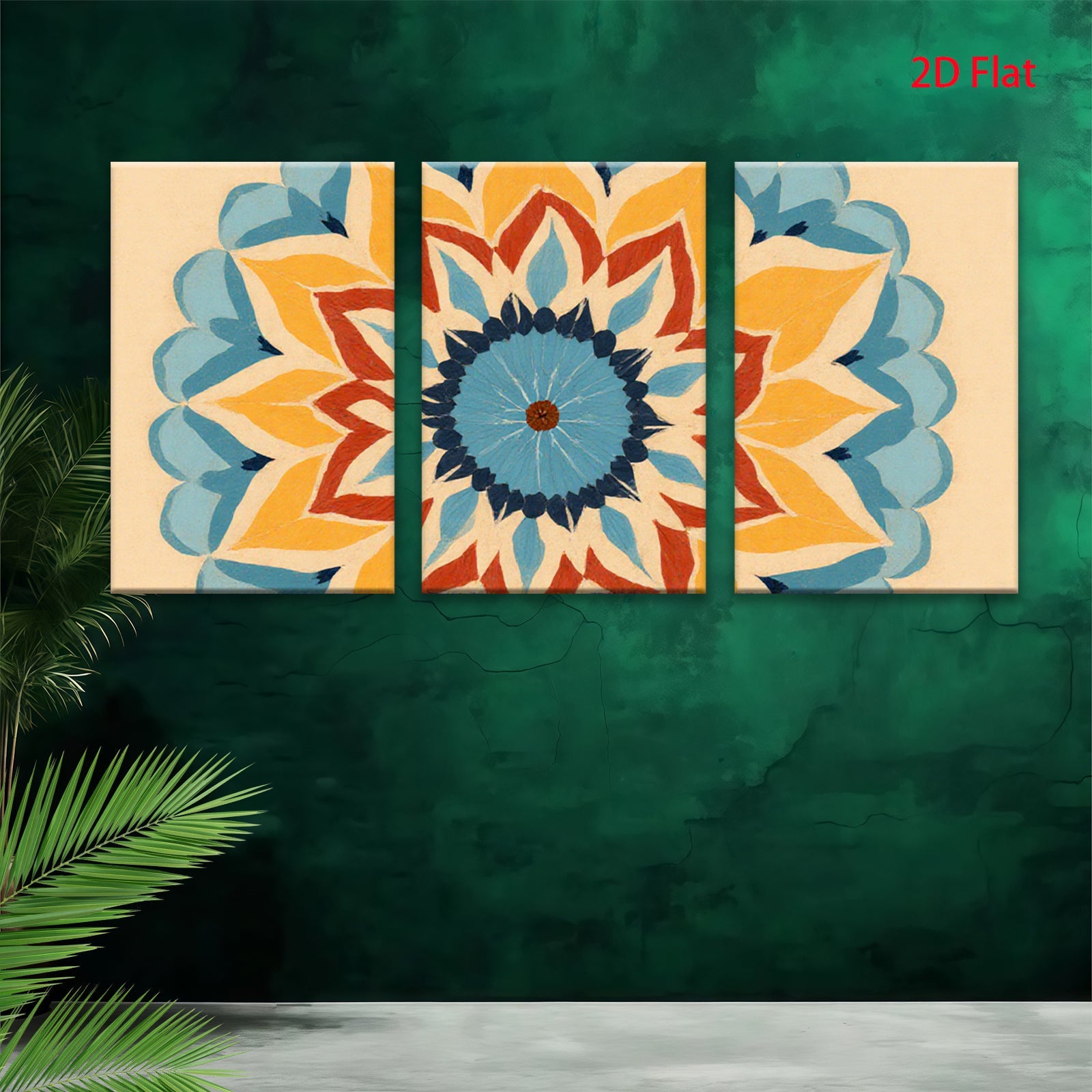 2D flat 1pc vibrant floral bloom wall art modern farmhouse decor living room bedroom kitchen gallery wrapped canvas prints botanical accent statement piece cozy home refresh