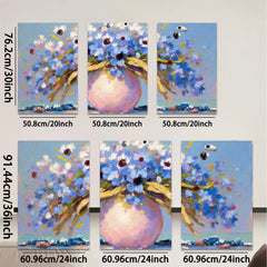 2D flat 1pc vibrant floral bouquet painting farmhouse wall decor living room bedroom art modern canvas prints gallery wrapped ready to hang