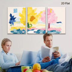 2D flat 1pc vibrant floral meadow landscape wall art for living room bedroom gallery wrapped canvas modern farmhouse style cozy home decor