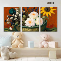 2D flat 1pc vibrant floral still life blossoms perfect for living room bedroom gallery wall decor farmhouse style