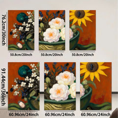 2D flat 1pc vibrant floral still life blossoms perfect for living room bedroom gallery wall decor farmhouse style