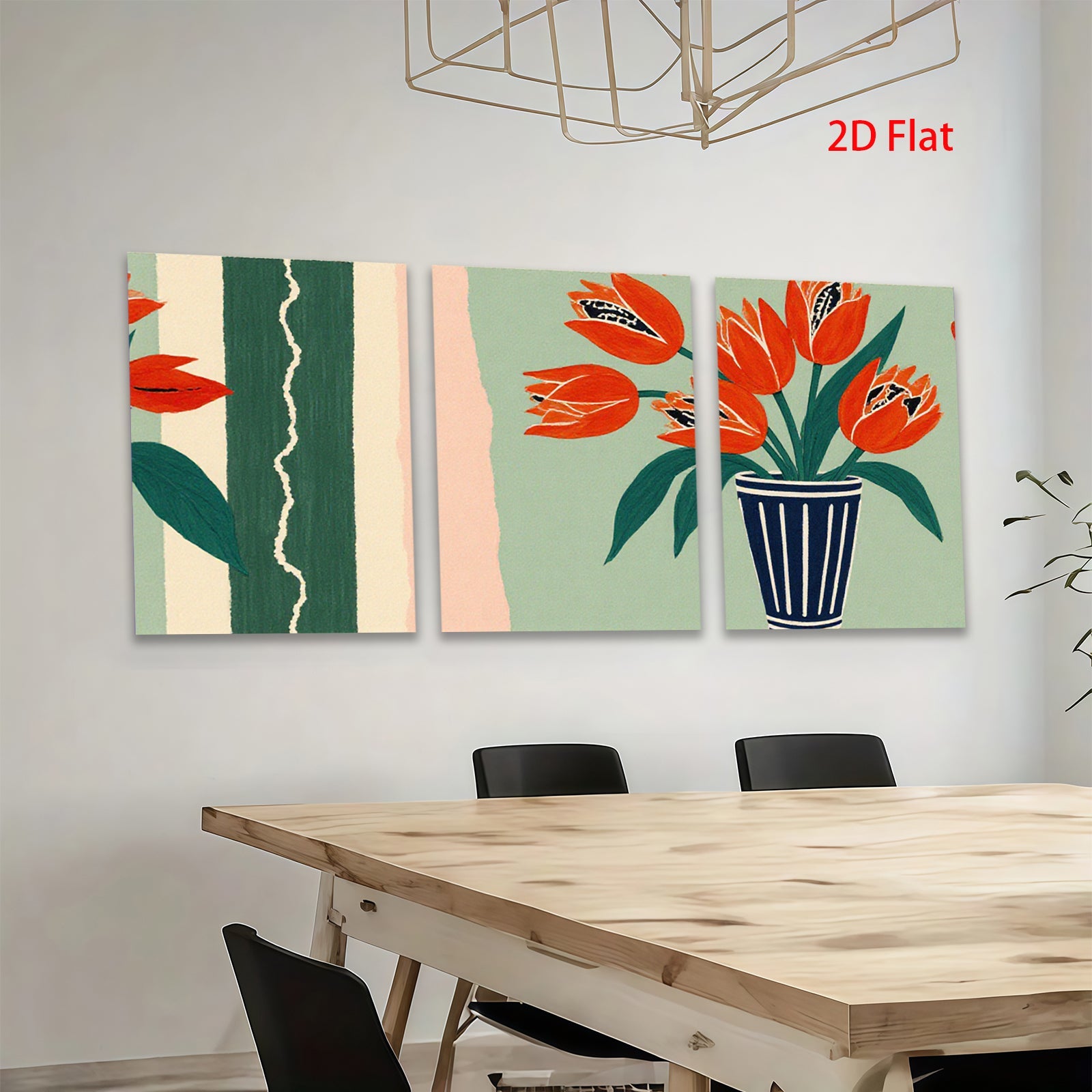 2D flat 1pc vibrant floral still life painting botanical artwork for living room bedroom home office wall decor farmhouse style modern gallery wrapped canvas