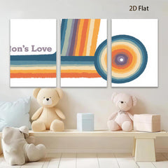 2D flat 1pc vibrant geometric abstract wall art modern farmhouse decor living room bedroom office canvas prints gallery wrapped ready to hang statement piece