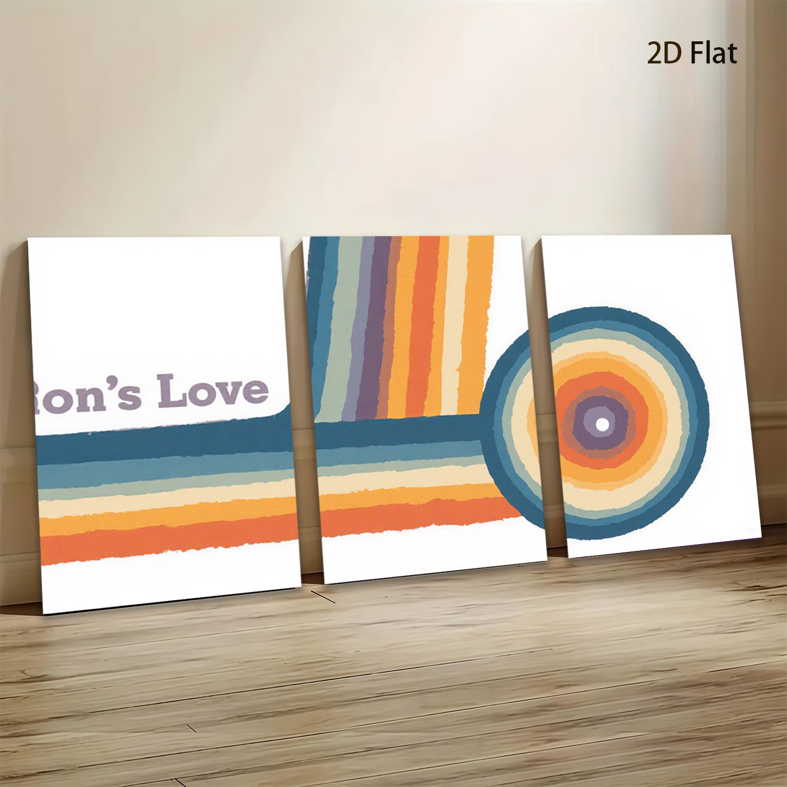 2D flat 1pc vibrant geometric abstract wall art modern farmhouse decor living room bedroom office canvas prints gallery wrapped ready to hang statement piece