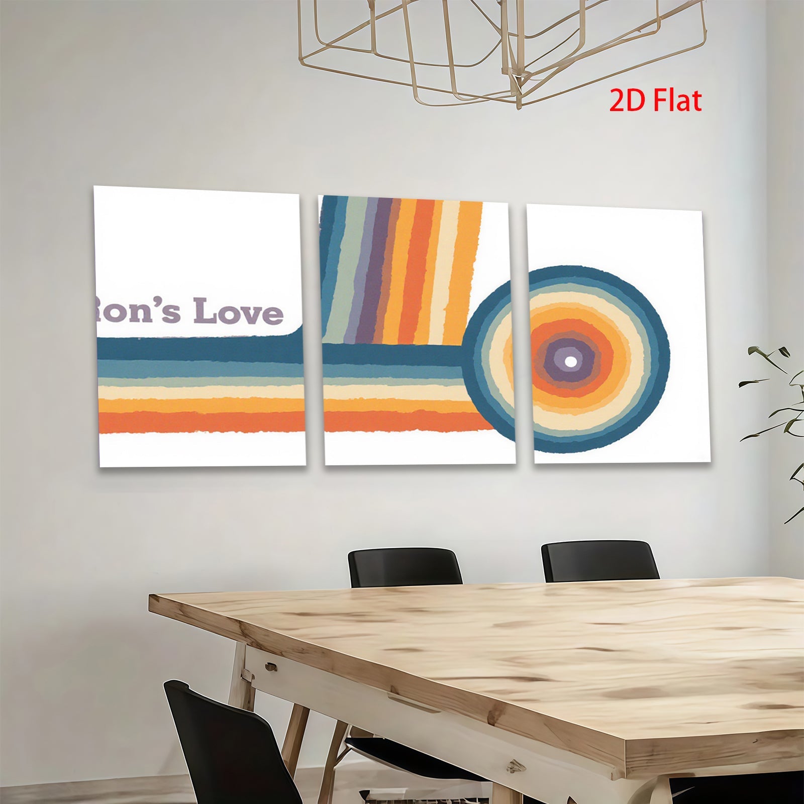 2D flat 1pc vibrant geometric abstract wall art modern farmhouse decor living room bedroom office canvas prints gallery wrapped ready to hang statement piece