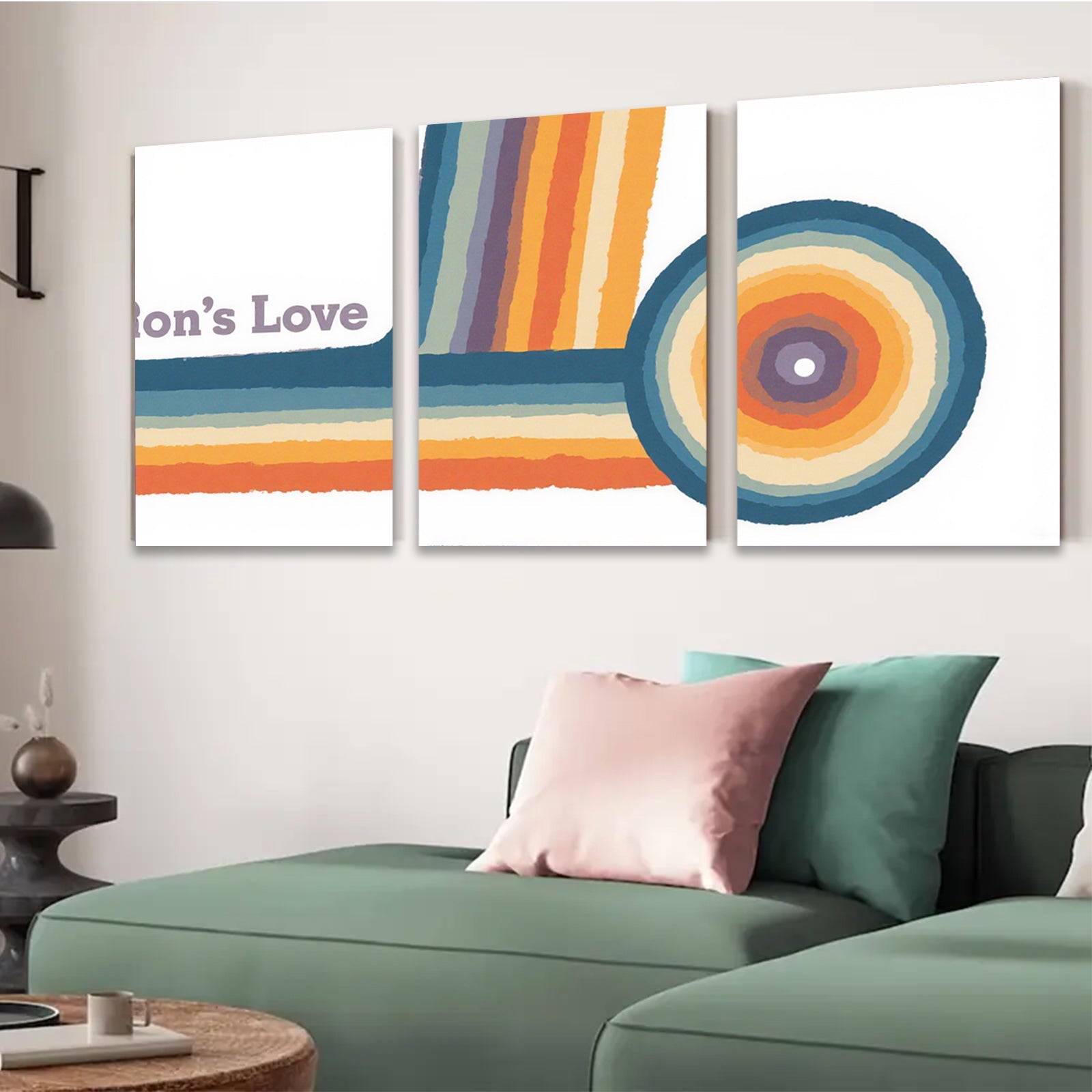 2D flat 1pc vibrant geometric abstract wall art modern farmhouse decor living room bedroom office canvas prints gallery wrapped ready to hang statement piece