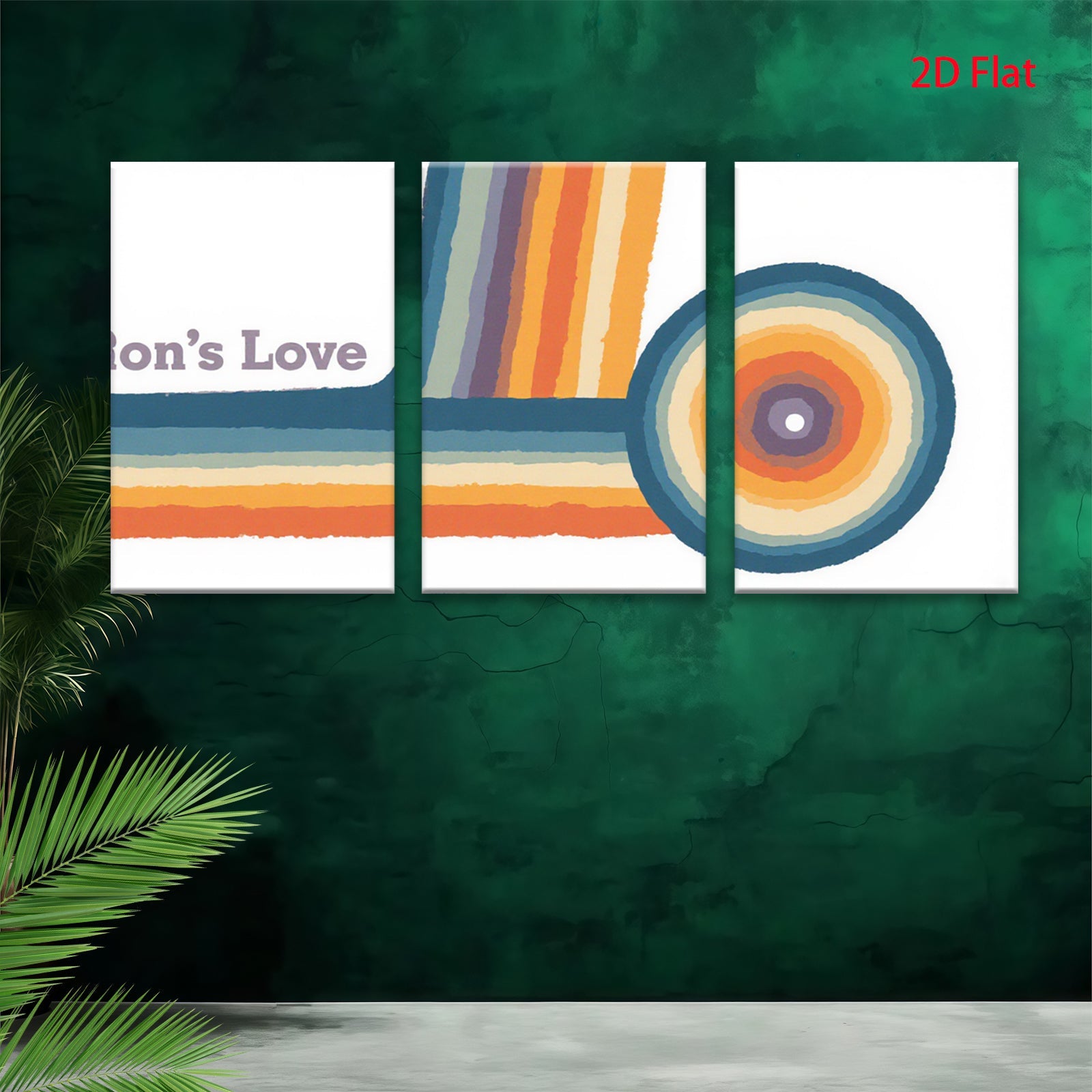 2D flat 1pc vibrant geometric abstract wall art modern farmhouse decor living room bedroom office canvas prints gallery wrapped ready to hang statement piece