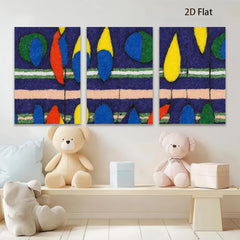 2D flat 1pc vibrant geometric abstract wall art modern home decor living room bedroom office gallery wrapped canvas farmhouse style