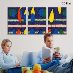 2D flat 1pc vibrant geometric abstract wall art modern home decor living room bedroom office gallery wrapped canvas farmhouse style