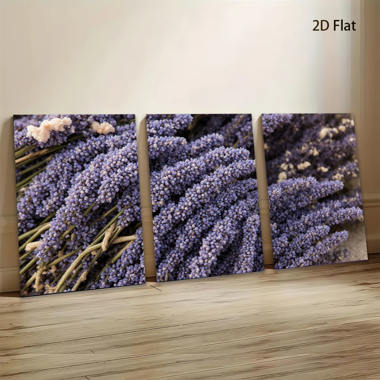 2D flat 1pc vibrant lavender blooms farmhouse wall decor botanical print kitchen dining room living room gallery wrapped canvas modern minimalist
