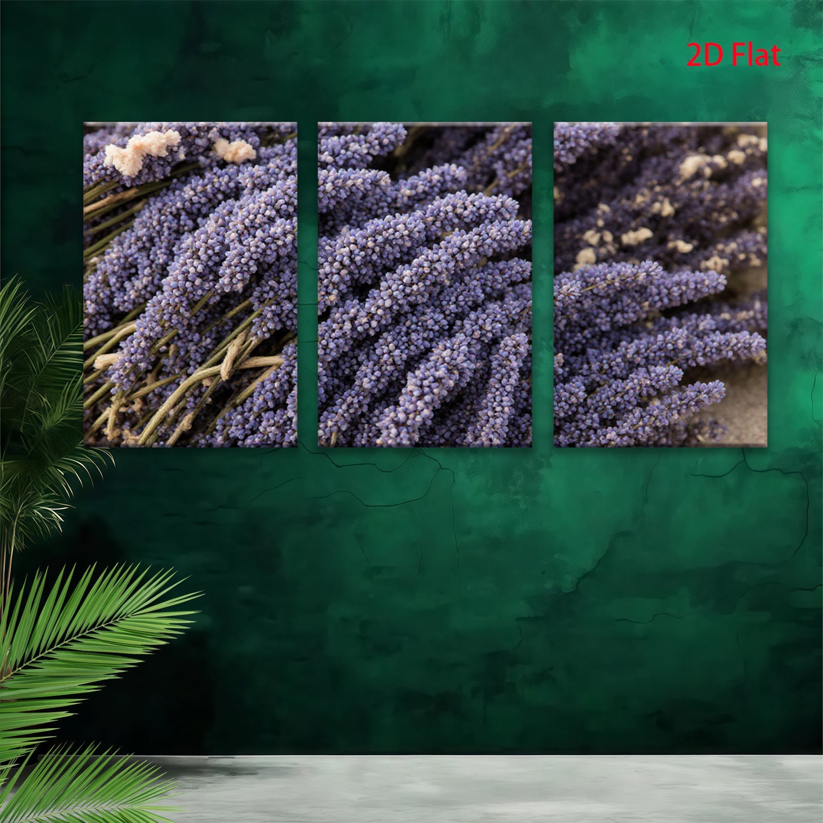 2D flat 1pc vibrant lavender blooms farmhouse wall decor botanical print kitchen dining room living room gallery wrapped canvas modern minimalist