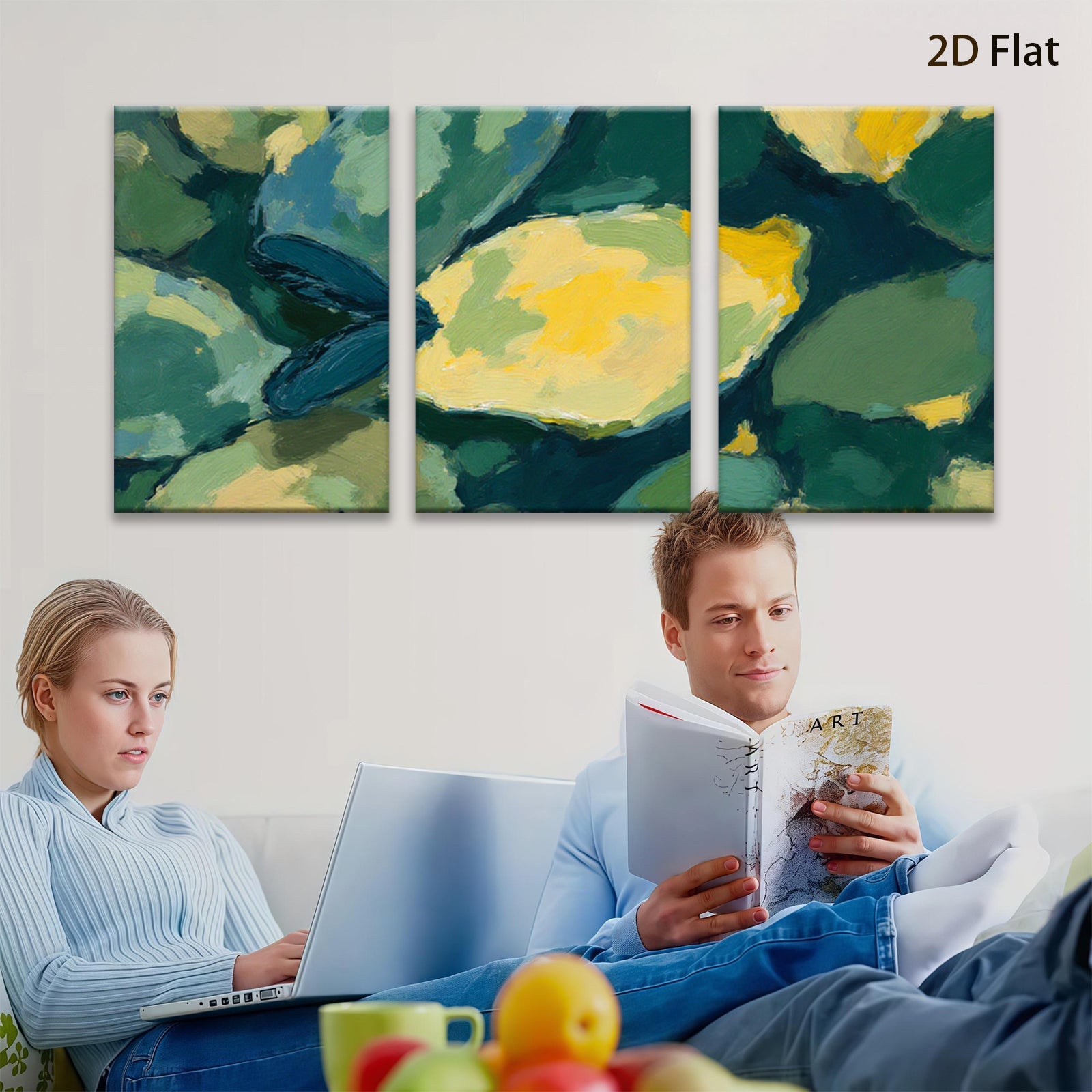 2D flat 1pc vibrant lemon still life modern farmhouse wall art kitchen dining room decor gallery wrapped canvas print botanical accent statement piece