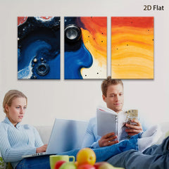 2D flat 1pc vibrant paint swirl abstract canvas wall art for living room bedroom home decor farmhouse style modern minimalist