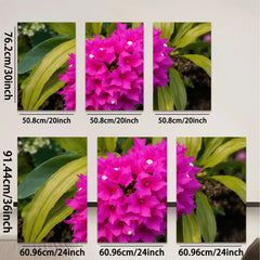 2D flat 1pc vibrant pink flower bloom garden wall art living room bedroom decor farmhouse style botanical prints cozy aesthetic gallery wrapped canvas