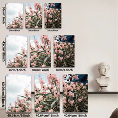 2D flat 1pc vibrant pink spirea bloom garden wall art living room bedroom decor farmhouse style botanical prints cozy aesthetic gallery wrapped canvas