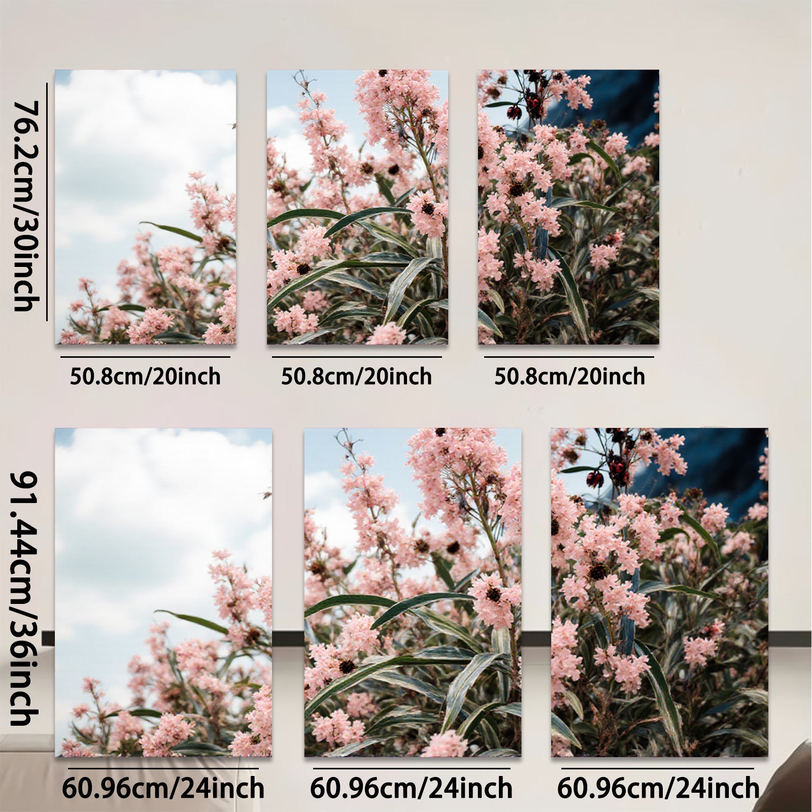 2D flat 1pc vibrant pink spirea bloom garden wall art living room bedroom decor farmhouse style botanical prints cozy aesthetic gallery wrapped canvas