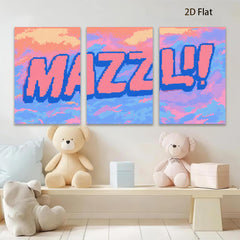 2D flat 1pc vibrant pixel art abstract wall decor modern canvas prints bedroom living room farmhouse gallery wrapped trendy minimalist statement piece unique gift