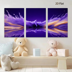 2D flat 1pc vibrant purple abstract explosion wall art modern home decor living room bedroom gallery wrapped canvas prints farmhouse style botanical floral accent piece trending now stylish aesthetic