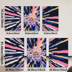 2D flat 1pc vibrant radial burst abstract wall art for living room bedroom modern farmhouse gallery wrapped canvas prints botanical floral decor statement piece trending now