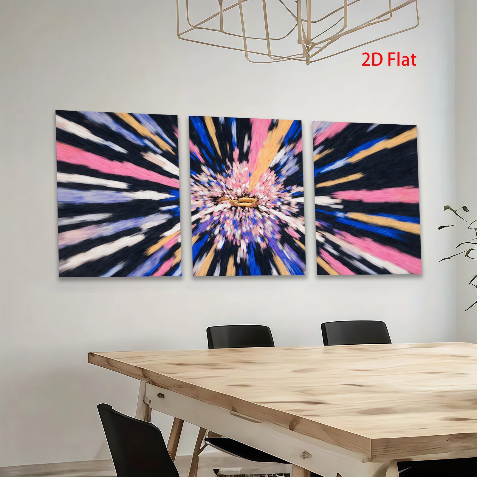 2D flat 1pc vibrant radial burst abstract wall art for living room bedroom modern farmhouse gallery wrapped canvas prints botanical floral decor statement piece trending now