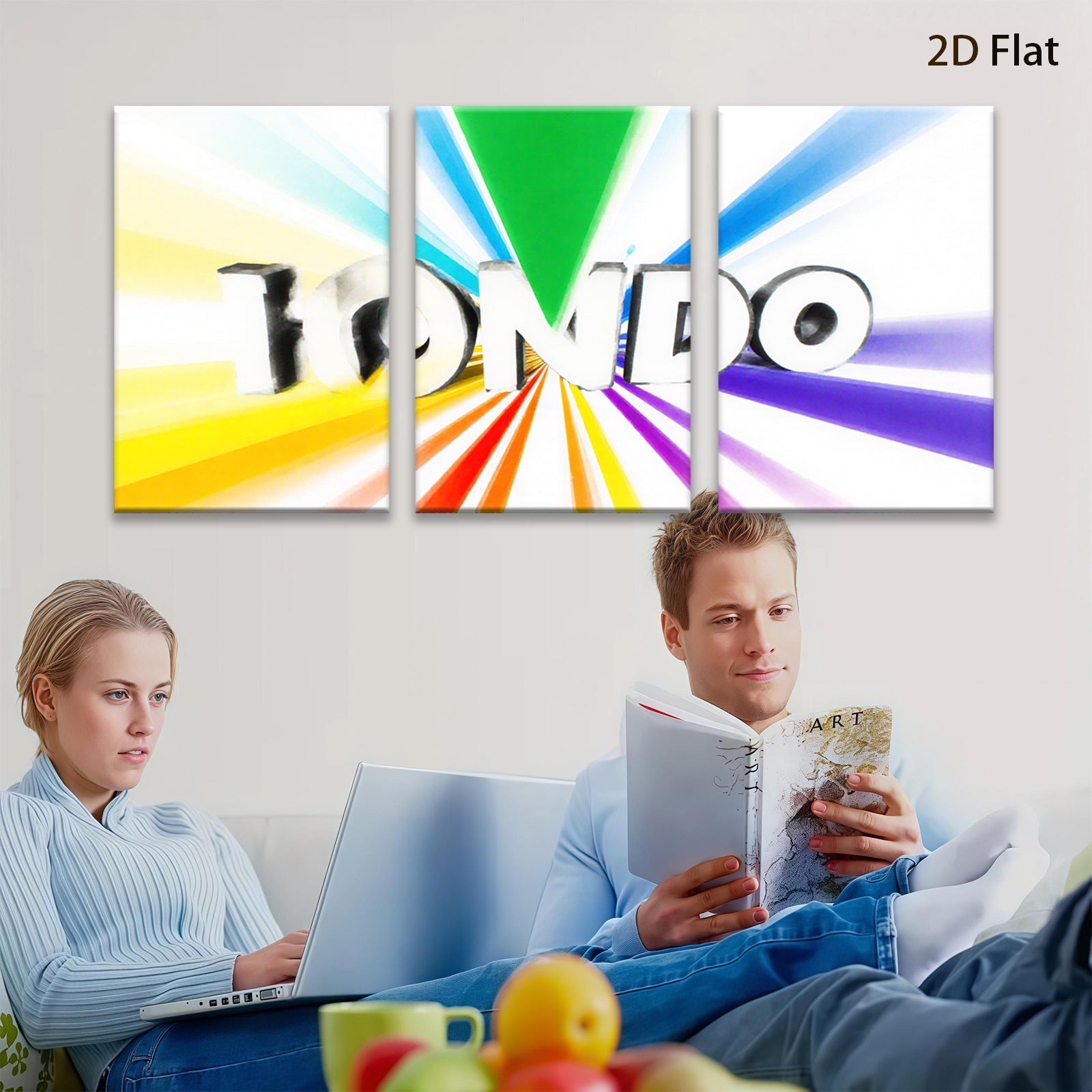 2D flat 1pc vibrant radial burst abstract wall art modern living room bedroom decor gallery wrapped canvas prints farmhouse style statement piece trending now cool gift idea
