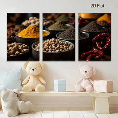 2D flat 1pc vibrant spice collection kitchen wall art dining room decor farmhouse style modern minimalist gallery wrapped canvas prints