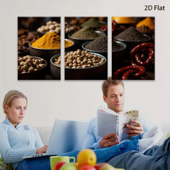 2D flat 1pc vibrant spice collection kitchen wall art dining room decor farmhouse style modern minimalist gallery wrapped canvas prints