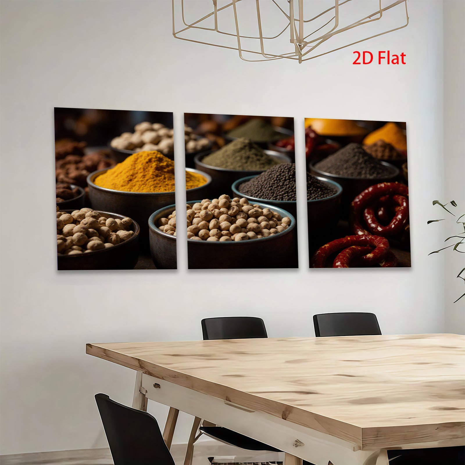 2D flat 1pc vibrant spice collection kitchen wall art dining room decor farmhouse style modern minimalist gallery wrapped canvas prints