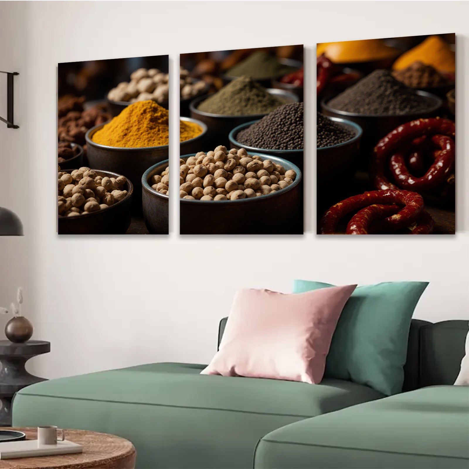 2D flat 1pc vibrant spice collection kitchen wall art dining room decor farmhouse style modern minimalist gallery wrapped canvas prints