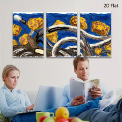 2D flat 1pc vibrant sunflowers bloom bold texture farmhouse wall decor living room bedroom gallery wrapped canvas print modern art