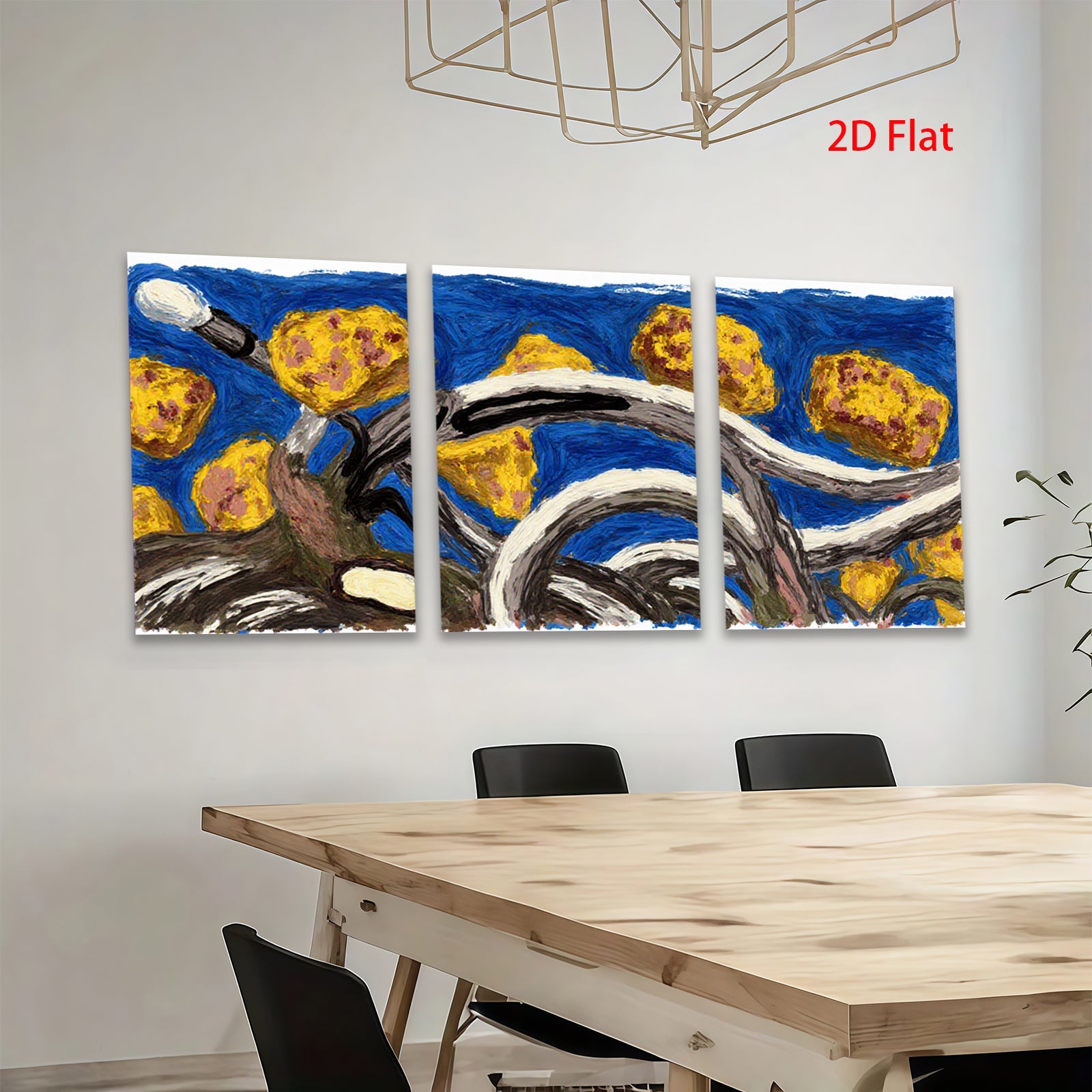 2D flat 1pc vibrant sunflowers bloom bold texture farmhouse wall decor living room bedroom gallery wrapped canvas print modern art