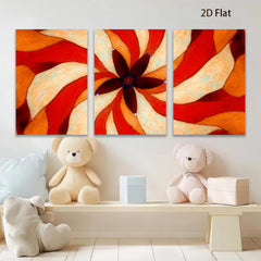 2D flat 1pc vibrant swirling abstract floral wall art for living room bedroom home decor modern farmhouse gallery wrapped canvas prints cozy aesthetic statement piece