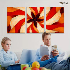 2D flat 1pc vibrant swirling abstract floral wall art for living room bedroom home decor modern farmhouse gallery wrapped canvas prints cozy aesthetic statement piece