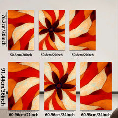 2D flat 1pc vibrant swirling abstract floral wall art for living room bedroom home decor modern farmhouse gallery wrapped canvas prints cozy aesthetic statement piece