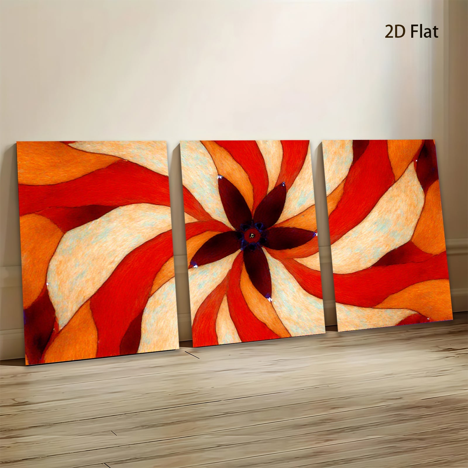 2D flat 1pc vibrant swirling abstract floral wall art for living room bedroom home decor modern farmhouse gallery wrapped canvas prints cozy aesthetic statement piece
