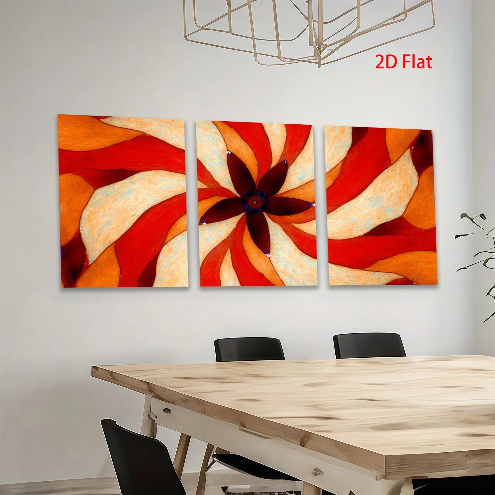 2D flat 1pc vibrant swirling abstract floral wall art for living room bedroom home decor modern farmhouse gallery wrapped canvas prints cozy aesthetic statement piece