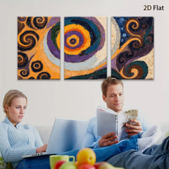 2D flat 1pc vibrant swirling cosmos abstract wall art for living room bedroom office modern farmhouse decor gallery wrapped canvas prints