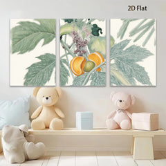 2D flat 1pc vibrant wildflower botanical study farmhouse wall decor kitchen dining room living room gallery wrapped canvas print modern art