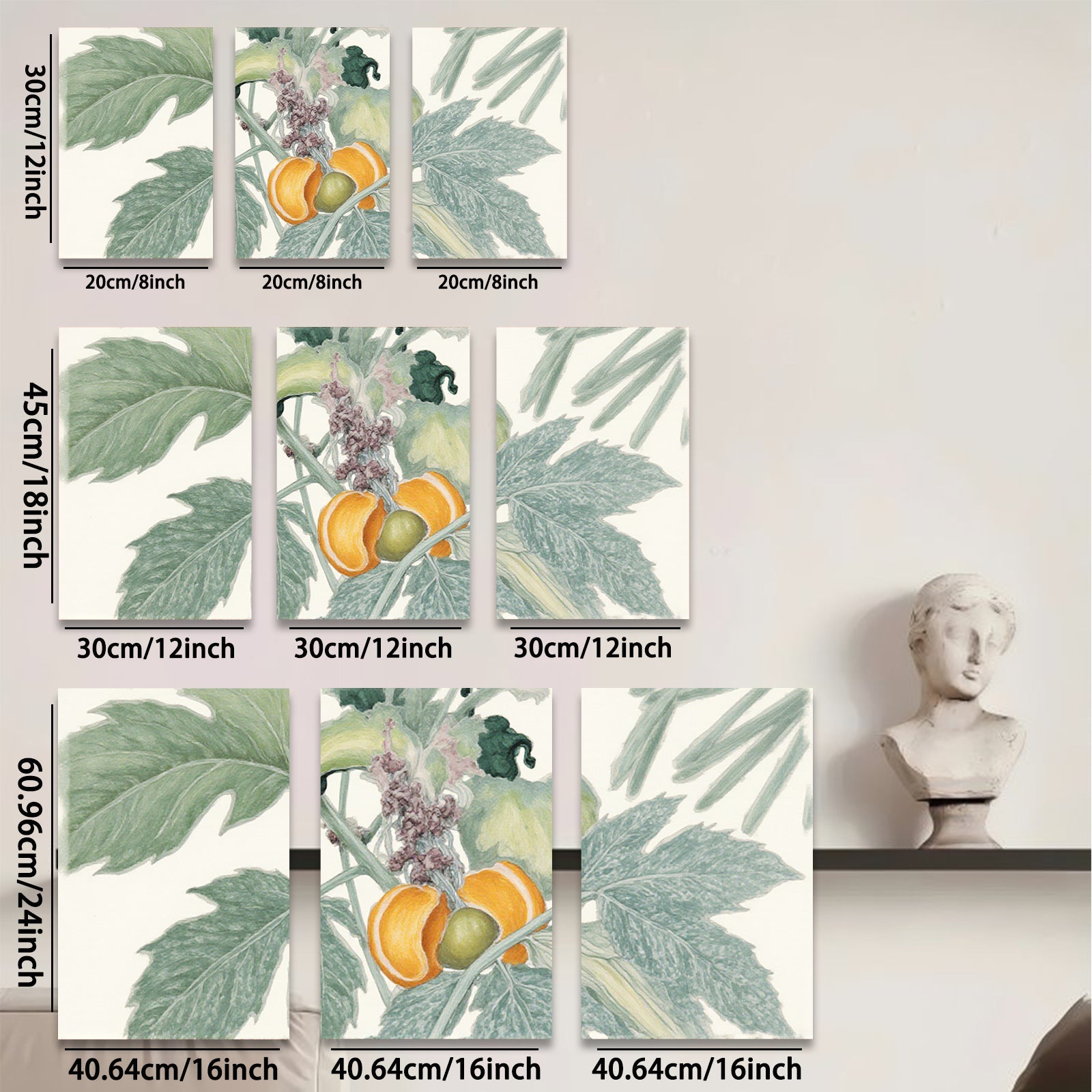2D flat 1pc vibrant wildflower botanical study farmhouse wall decor kitchen dining room living room gallery wrapped canvas print modern art