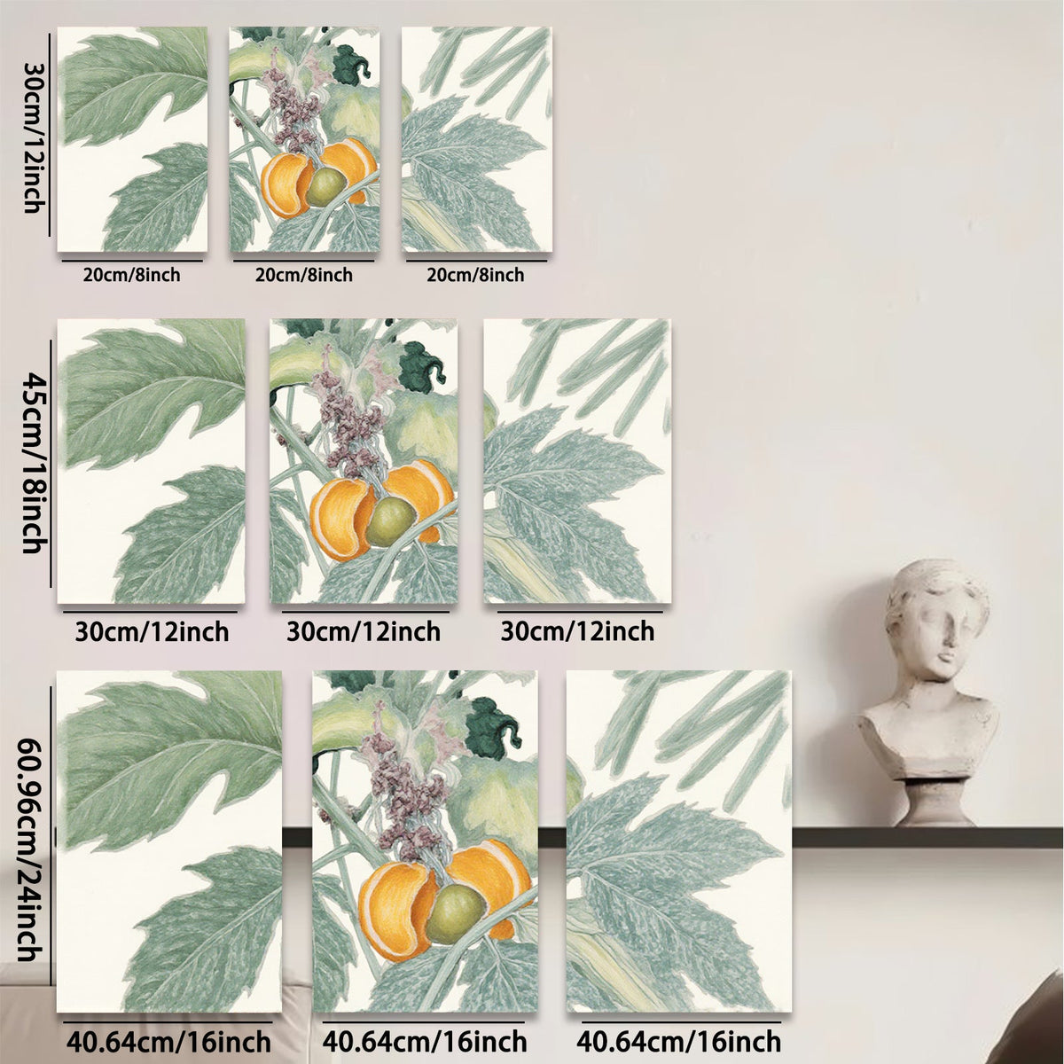 2D flat 1pc vibrant wildflower botanical study farmhouse wall decor kitchen dining room living room gallery wrapped canvas print modern art