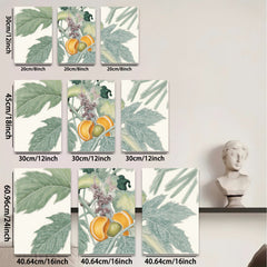 2D flat 1pc vibrant wildflower botanical study farmhouse wall decor kitchen dining room living room gallery wrapped canvas print modern art