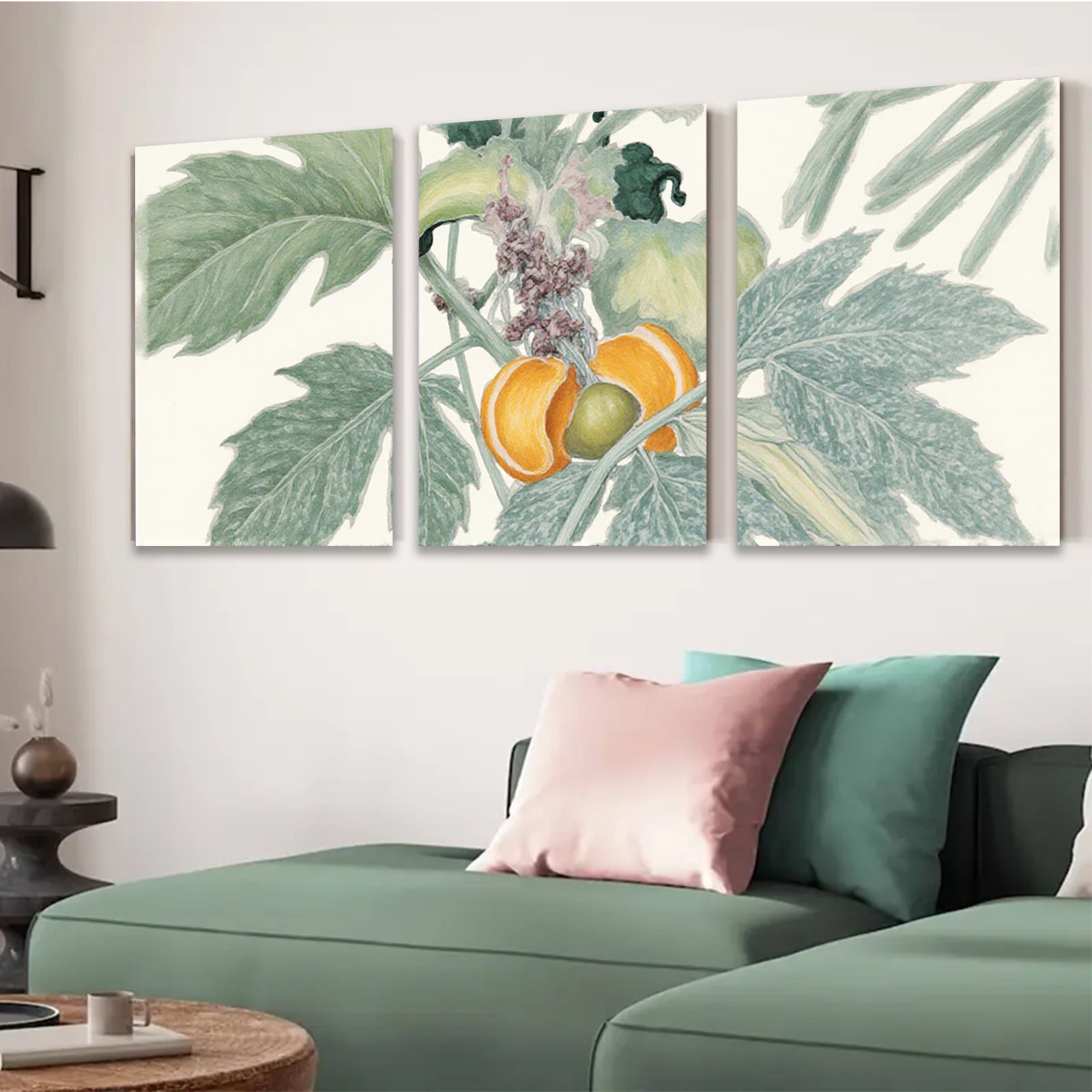 2D flat 1pc vibrant wildflower botanical study farmhouse wall decor kitchen dining room living room gallery wrapped canvas print modern art