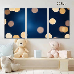 2D flat 1pc warm bokeh lights abstract wall decor for living room bedroom modern farmhouse gallery wrapped canvas prints cozy home decor