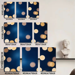 2D flat 1pc warm bokeh lights abstract wall decor for living room bedroom modern farmhouse gallery wrapped canvas prints cozy home decor