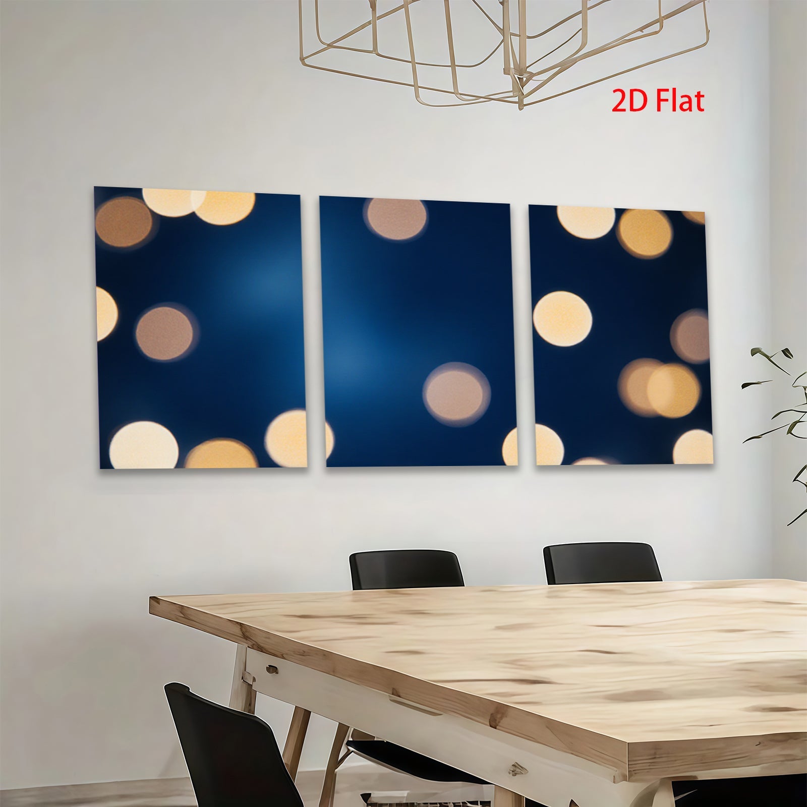 2D flat 1pc warm bokeh lights abstract wall decor for living room bedroom modern farmhouse gallery wrapped canvas prints cozy home decor