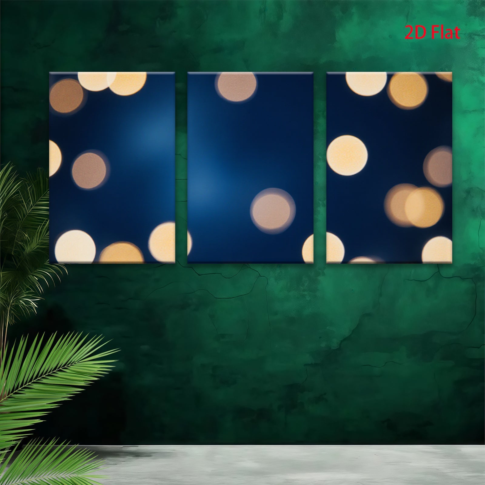 2D flat 1pc warm bokeh lights abstract wall decor for living room bedroom modern farmhouse gallery wrapped canvas prints cozy home decor